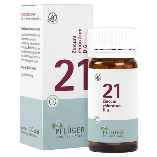 Biochemie Pfl&uuml;ger 21 Zincum chloratum D 6 Tabletten  - 1