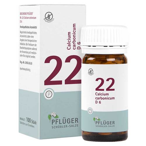 Biochemie Pfl&uuml;ger 22 Calcium carbonicum D 6 Tabletten  - 1