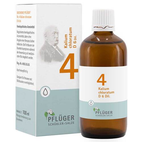 Biochemie Pfl&uuml;ger 4 Kalium chloratum D 6 Tropfen - 1