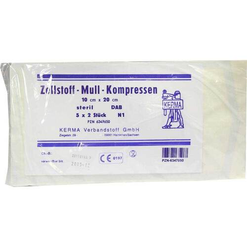 Zellstoff Mullkompressen 10x20 cm steril - 1