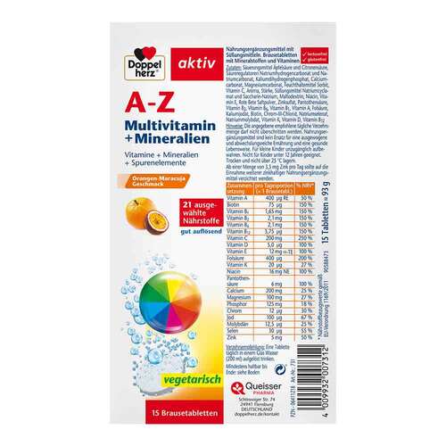 Doppelherz A-Z Multivitamin + Mineralien Brausetabletten  - 2