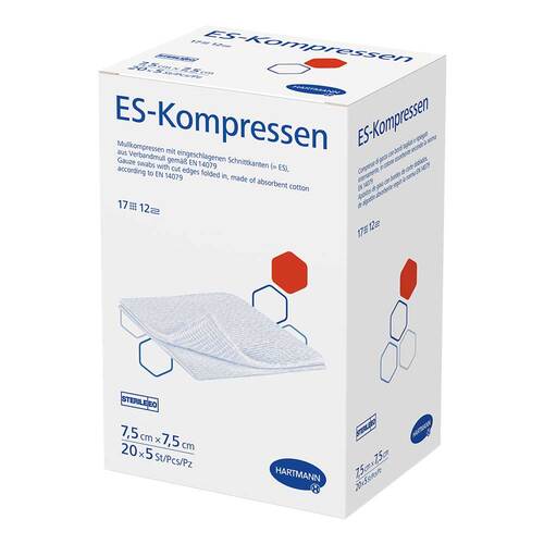 ES-Kompressen steril 7,5x7,5 cm 12fach Gro&szlig;packung - 1