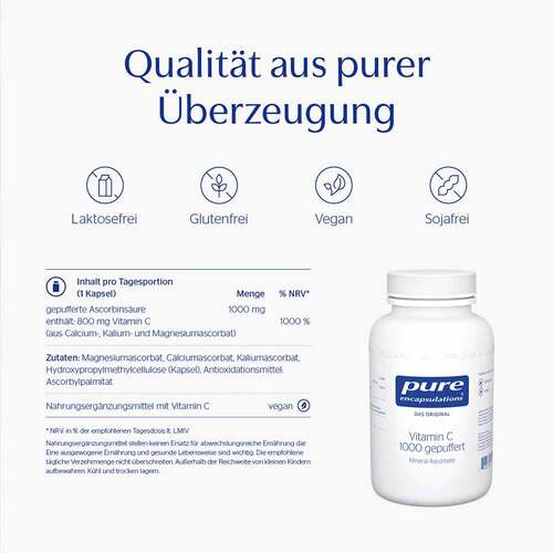 Pure Encapsulations Vitamin C 1000 gepuffert Kapseln  - 5