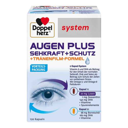 Doppelherz Augen plus Sehkraft + Schutz system Kapseln  - 1
