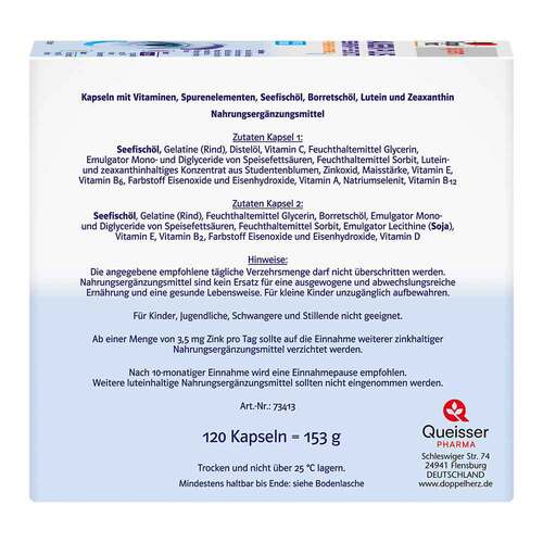 Doppelherz Augen plus Sehkraft + Schutz system Kapseln  - 8