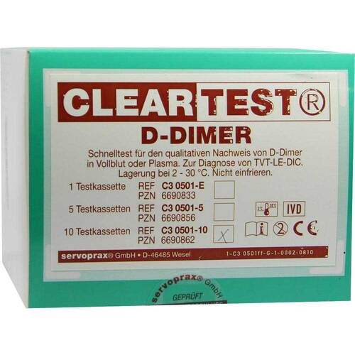 D-DIMER Cleartest Vollblut TVT LE DIC - 1