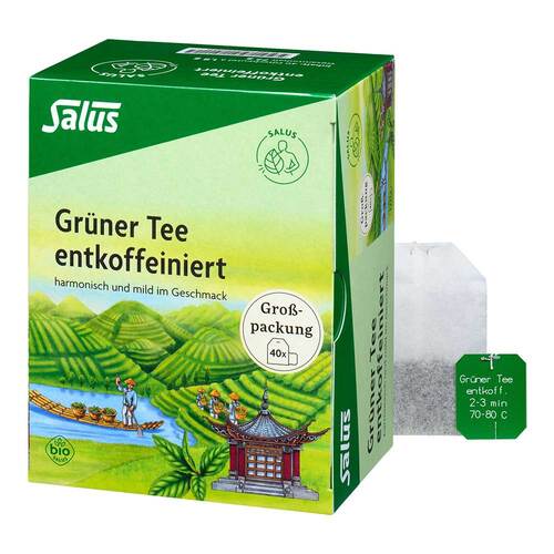 Gr&uuml;ner Tee entkoffeiniert Bio Salus Filterbeutel - 1