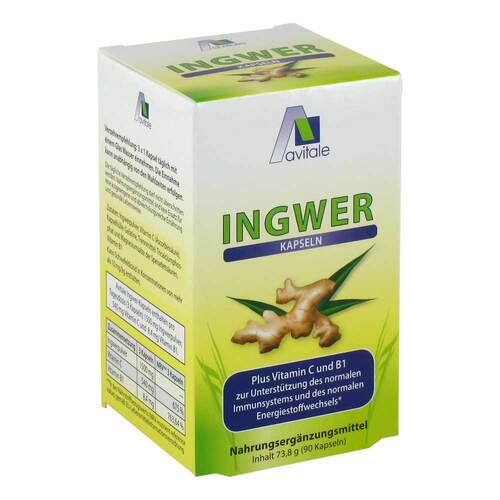Ingwer 500 mg Kapseln + Vitamin B1+C - 1