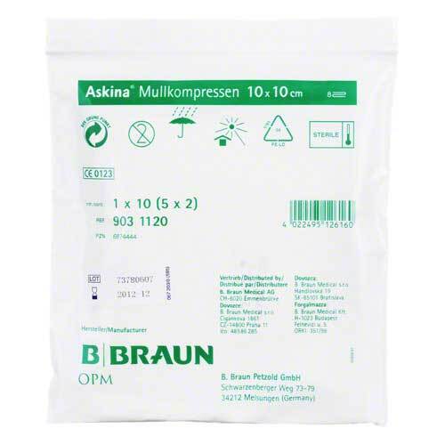 Askina Mullkompressen 10x10 cm steril - 1