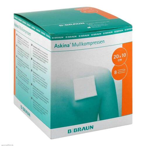 Askina Mullkompressen 10x20 cm steril - 1