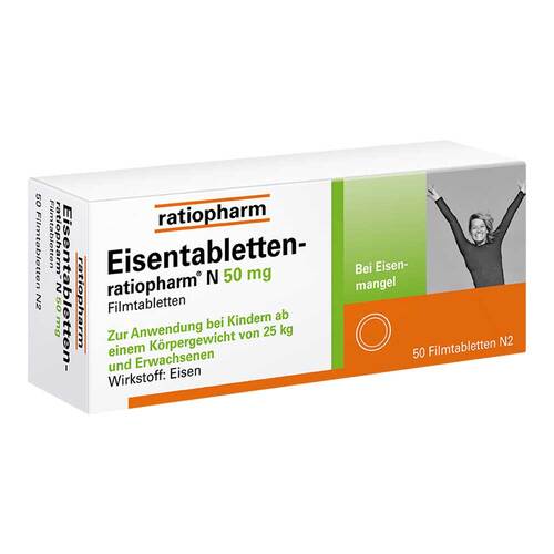 Eisentabletten-ratiopharm N 50 mg Filmtabletten - 1