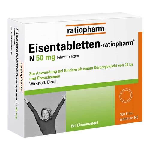 Eisentabletten-ratiopharm N 50 mg Filmtabletten - 1