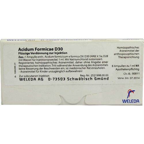 ACIDUM FORMICAE D 30 Ampullen - 1