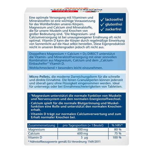 Doppelherz Magnesium + Calcium+D3 Direct Pellets - 2