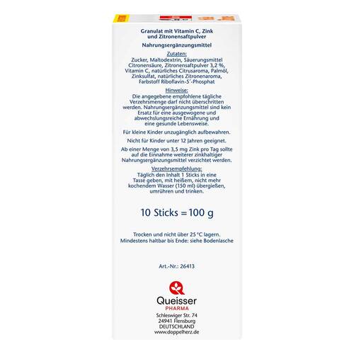 Doppelherz hei&szlig;e Zitrone Vitamin C + Zink Granulat - 2