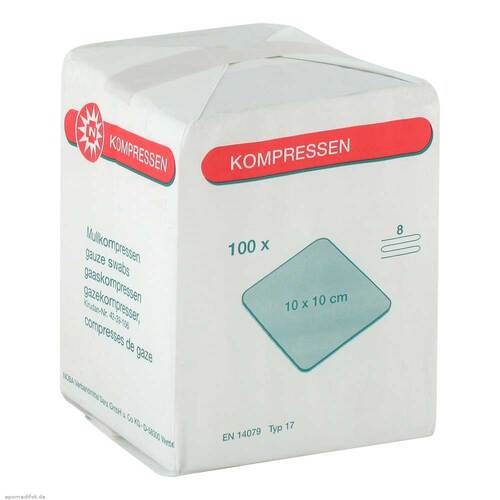 Mullkompressen 10x10 cm unsteril 8fach - 1