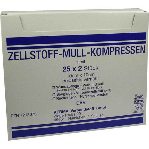 Zellstoff Mullkompressen 10x10 cm steril - 1
