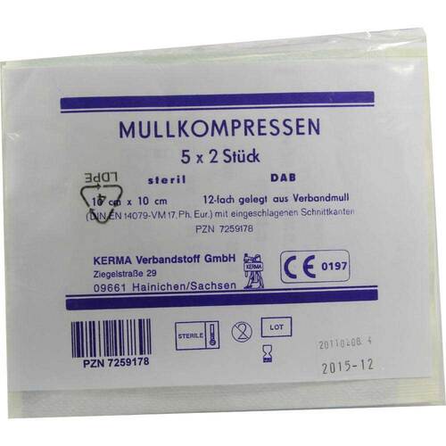 Mullkompressen 10x10 cm steril 12fach BW - 1