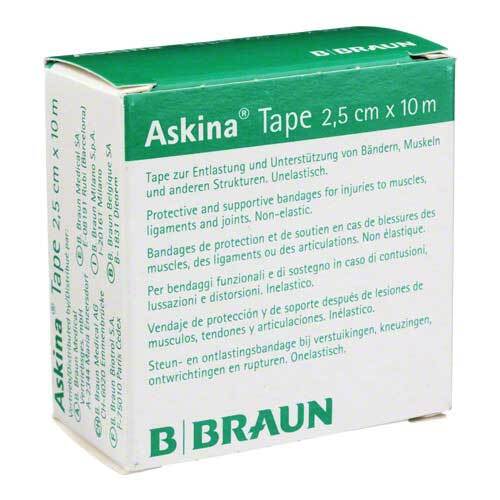 Askina Tape Pflaster unelastisch 2,5 cmx10 m wei&szlig; - 1