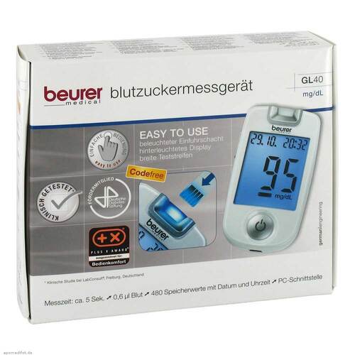 Beurer GL40 Blutzuckermessger&auml;t mg / dl codefree - 1