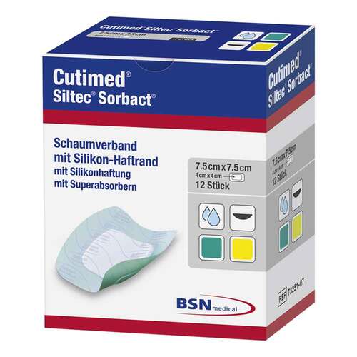 Cutimed Siltec Sorbact B PU-Verband 7,5x7,5cm - 1