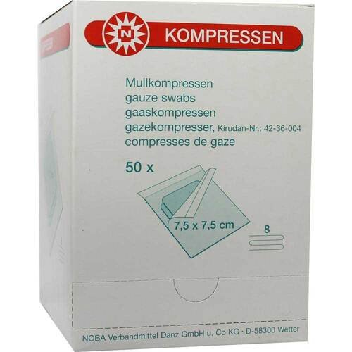 Mullkompressen 7,5x7,5 cm steril 8fach - 1
