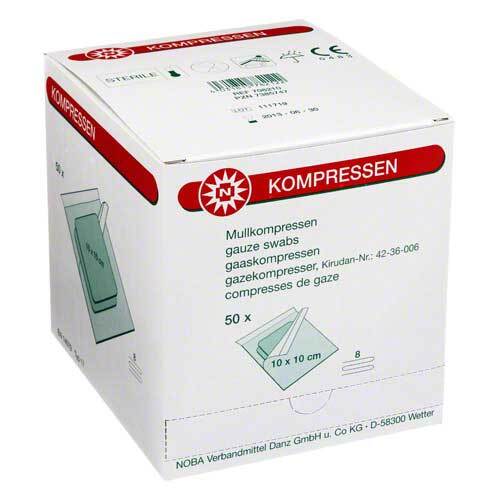 Mullkompressen 10x10 cm steril 8fach - 1