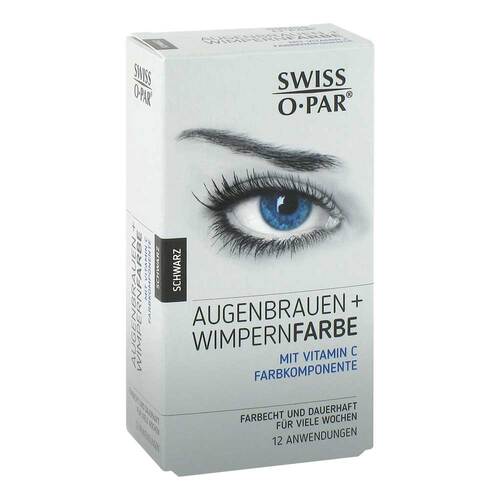 Augenbrauen + Wimpernfarbe Set schwarz Swiss O-Par - 1