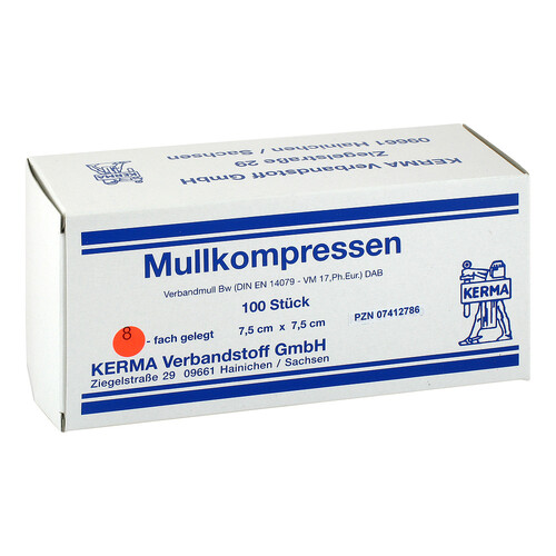 Mullkompressen 7,5x7,5 cm unsteril 8fach BW - 2