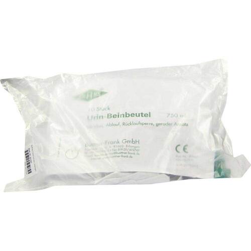 Urin Beinbeutel 750 ml R&uuml;ckl.Sp.mit Abl.mit Vlies ger. - 1