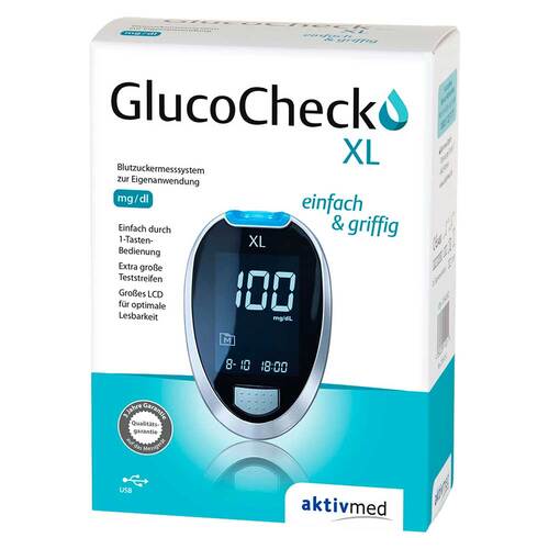 Glucocheck XL Blutzuckermessger&auml;t Set mg / dl - 1