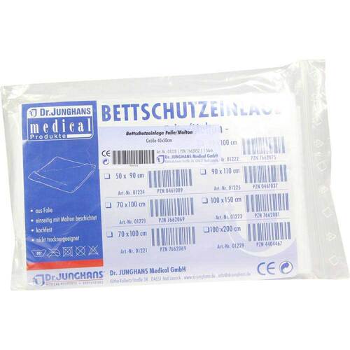 Bettschutzeinlage Folie Molton 40x50 cm - 1