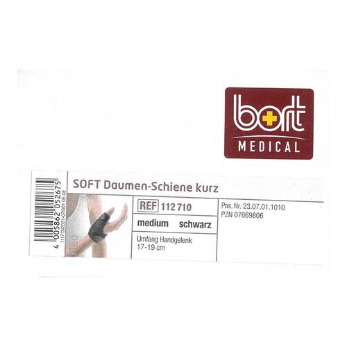 BORT Soft Daumenschiene kurz M schwarz - 2