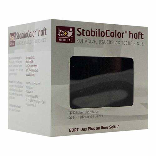 BORT StabiloColor haft Binde 6 cm schwarz - 1