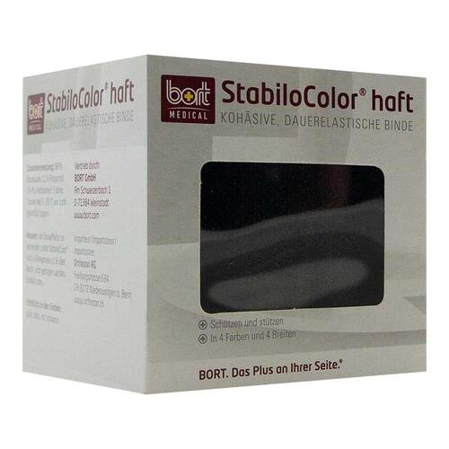 BORT StabiloColor haft Binde 8 cm schwarz - 1