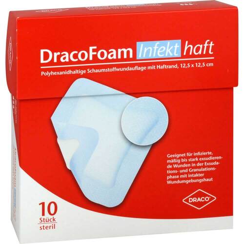 DRACOFOAM Infekt haft Schaumst.Wundauf.12,5x12,5cm - 1