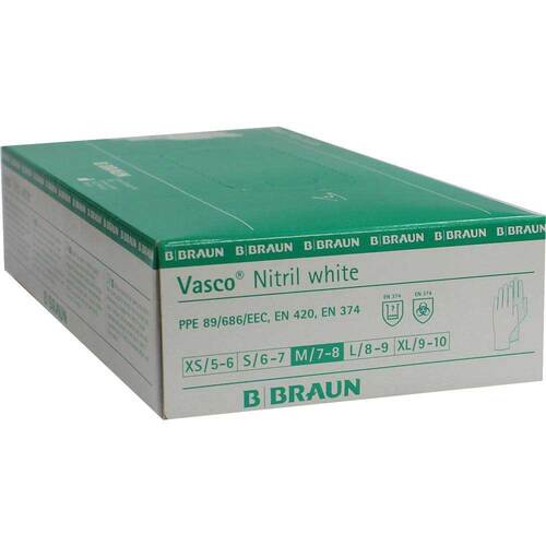 VASCO Nitril white Untersuchungshandschuhe M - 1