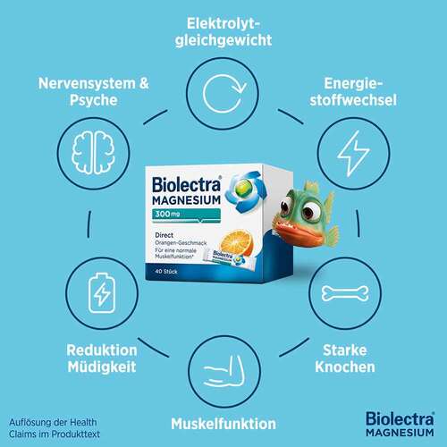Biolectra Magnesium 300 mg Direct Orange Sticks - 4
