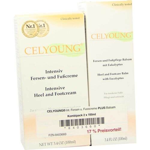 Celyoung Intensiv Fersen Fu&szlig;creme + Balsam 2x100ml - 1