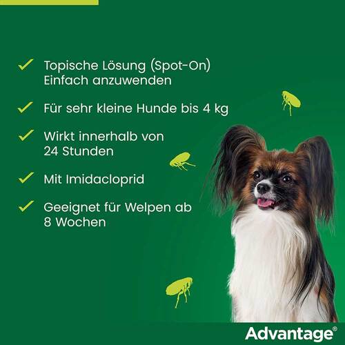 Advantage 40 L&ouml;sung f&uuml;r Hunde bis 4 kg - 4