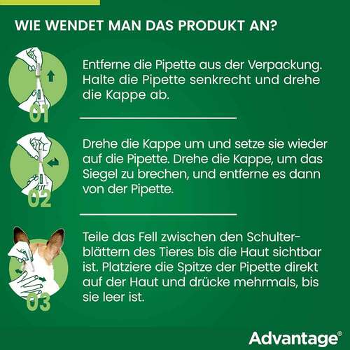 Advantage 40 L&ouml;sung f&uuml;r Hunde bis 4 kg - 5