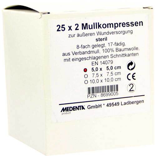 Mullkompressen 5x5 cm steril 8fach - 1