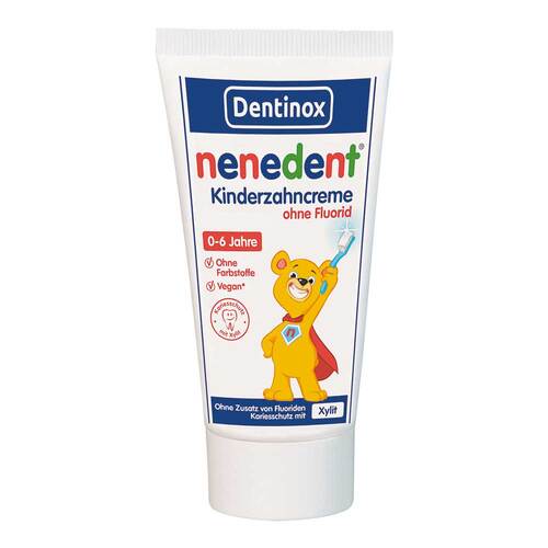 Nenedent Kinderzahncreme ohne Fluorid Standtube - 1
