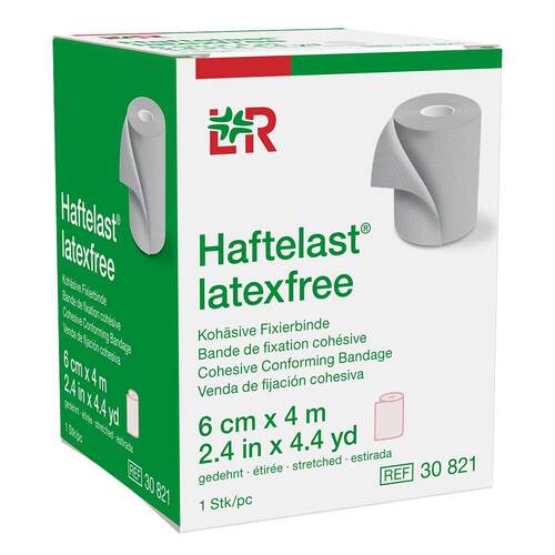 Haftelast Fixierbinde koh&auml;s.latexfrei 6 cmx4 m creme - 1