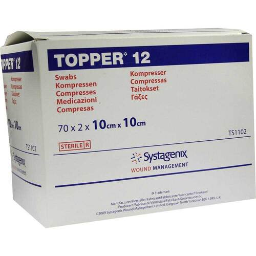 Topper 12 Kompresse 10x10 cm steril - 1