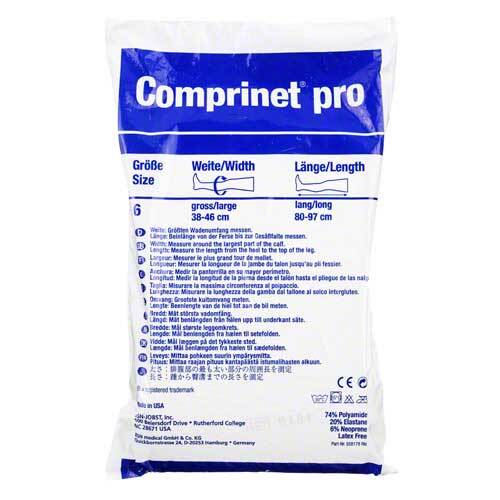 Comprinet pro Strumpf oberschenkel lang Gr&ouml;&szlig;e 6 wei&szlig; - 1