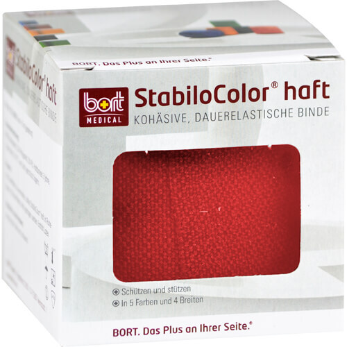 Bort Stabilocolor haft Binde 10 cm rot - 1