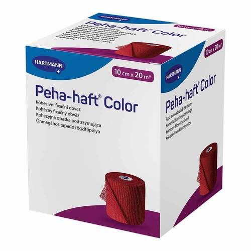 Peha-Haft Color Fixierbinde latexfrei 10 cmx20 m rot - 1