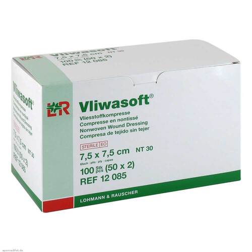 VLIWASOFT Vlieskompressen steril 7,5x7,5 cm 6l. - 1