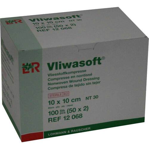 VLIWASOFT Vlieskompressen steril 10x10 cm 6l. - 1